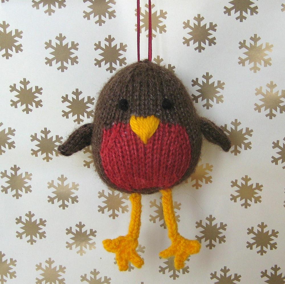 Robin knitting pattern, toy or decoration for Christmas, pdf pattern ...