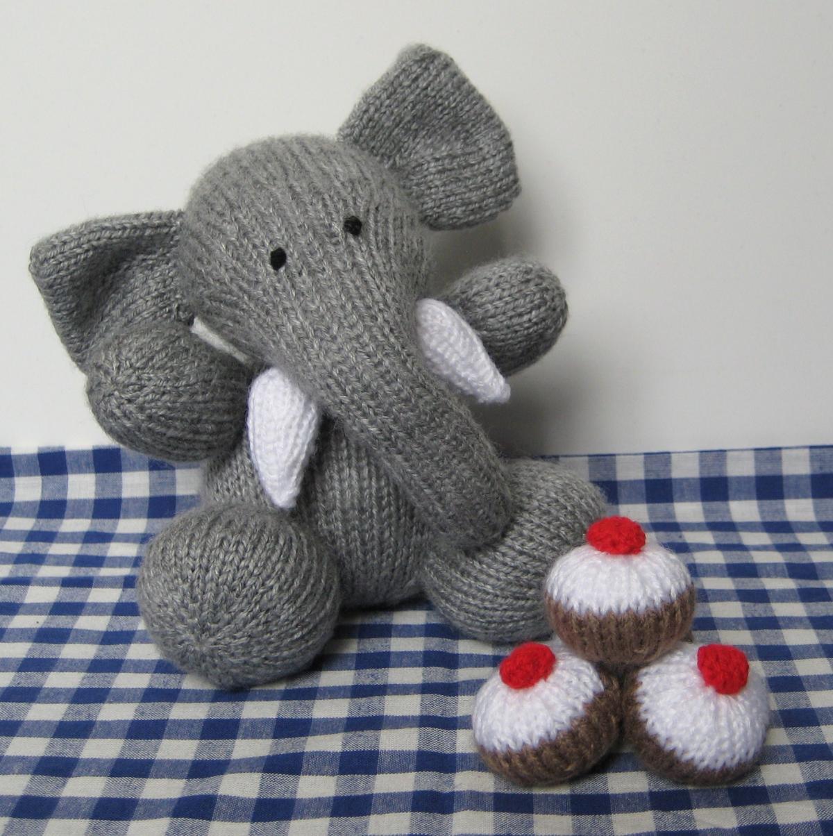 knit elephant stuffed animal